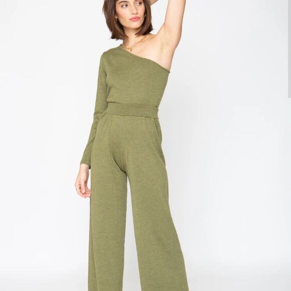 NEW Callahan Knitwear Revolve Two Piece Set Top and Bottom Knit Set Sage Green - Picture 2 of 16